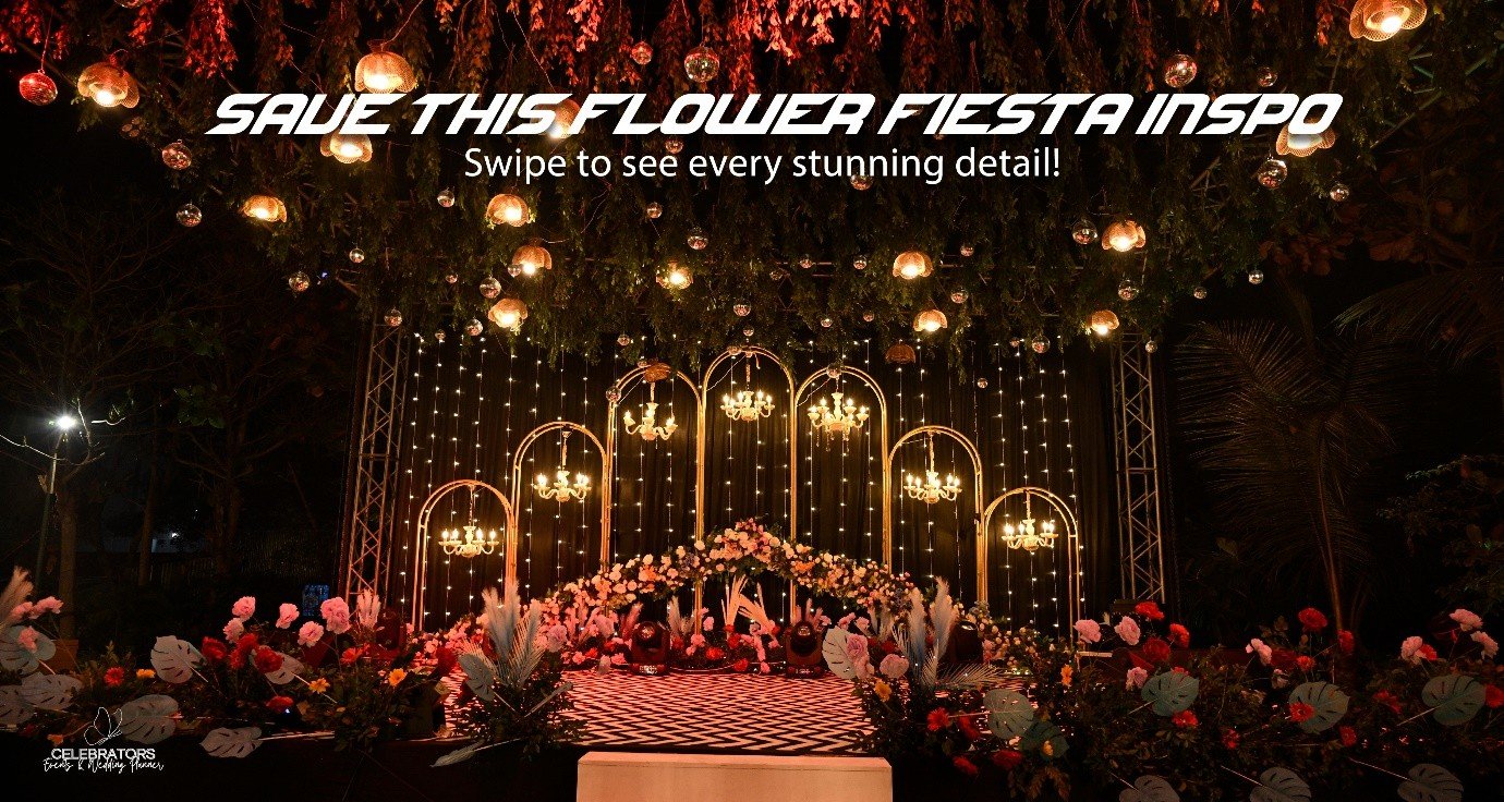 Wedding reception stage by Celebrators